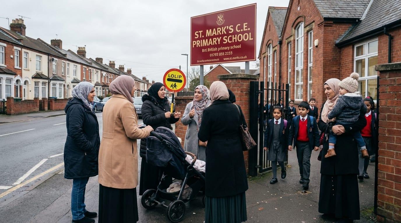 Parents chatting at the school gate — everyday moments where fundraising conversations happen