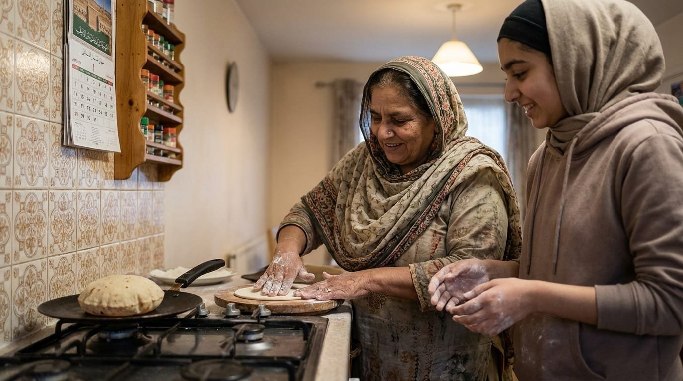 Grandmother and granddaughter cooking together — the family warmth behind every personal fundraiser